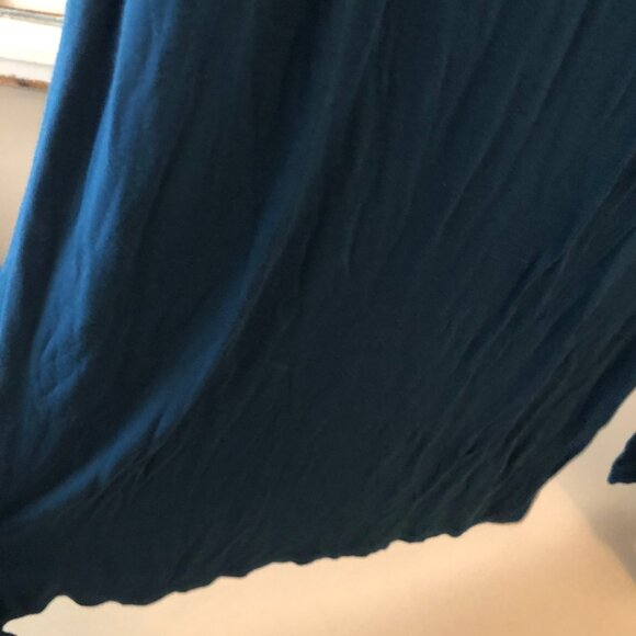 ALEXANDER + DAVID JUMPSUIT TEAL SPAGHETTI STRAP WIDE LOOSE KNIT SIZE L - Picture 9 of 11